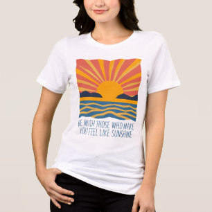 Retro Sonnenuntergang Küstenstreifen Inspiration Z Tri-Blend Shirt