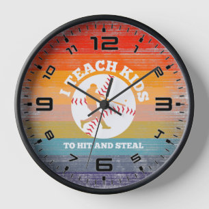 Retro Sonnenuntergang lehre ich Kinder zu schlagen Uhr