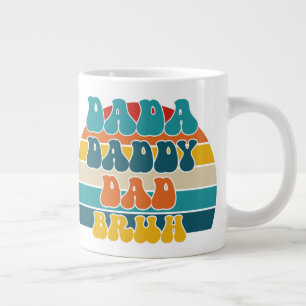 Retro-Sonnenuntergang Lustiger Dada Daddy Papa Bru Jumbo-Tasse