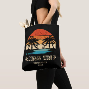 Retro-Sonnenuntergang Mädchen-Trip Junggesellinnen
