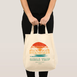 Retro-Sonnenuntergang Mädchen-Trip Junggesellinnen Tragetasche