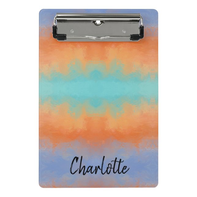 Retro-Sonnenuntergang  Mini Klemmbrett (Vorderseite)