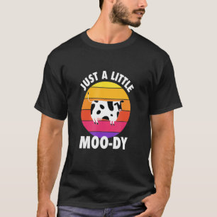 Retro Sonnenuntergang Nur eine kleine launische Ku T-Shirt