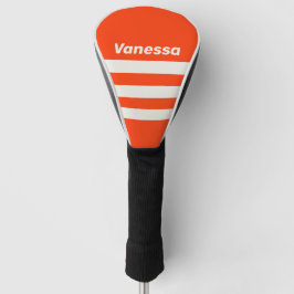 Retro-Sonnenuntergang Orange Drei-Quer-Streifen mi Golf Headcover