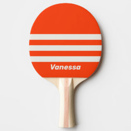 Retro Sonnenuntergang Orange Drei Quer Streifen mi Tischtennis Schläger