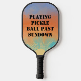 Retro-Sonnenuntergang Pickleball Schläger