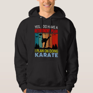 Retro Sonnenuntergang Slogan Rentenplan Ich Plane Hoodie