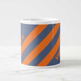 Retro-Sonnenuntergang-Strandlinie Drei Streifen mi Jumbo-Tasse