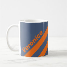 Retro-Sonnenuntergang-Strandlinie Drei Streifen mi Kaffeetasse