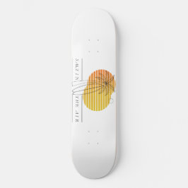 Retro Sonnenuntergang Surfbrett Minimalist Salz In Skateboard