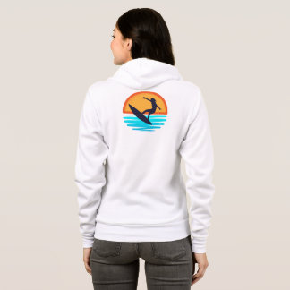 Retro Sonnenuntergang Surfen _ Vintage Strand Vibe Hoodie