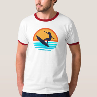 Retro-Sonnenuntergang-Surfen _ Vintage-Strand-Vibe T-Shirt