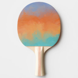 Retro-Sonnenuntergang Tischtennis Schläger