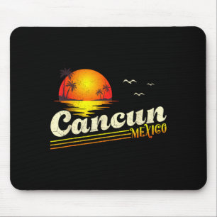 Retro-Sonnenuntergang Tropischer Sommerurlaub Canc Mousepad