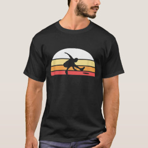 Retro Sonnenuntergang Vintage Frisbee Wurf Scheibe T-Shirt