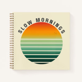 Retro-Sonnenuntergangs-Journal – Langsame Morgen C Notizbuch