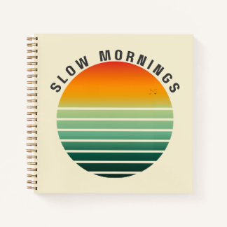 Retro-Sonnenuntergangs-Journal – Langsame Morgen C Notizbuch