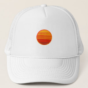 Retro-Sonnenuntergangs-Vibes-Ästhetik Truckerkappe