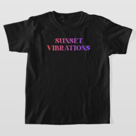 Retro Sonnenuntergangs-Vibrationen T-Shirt