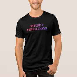 Retro Sonnenuntergangs-Vibrationen Tri-Blend Shirt
