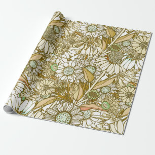 Retro Sonnenverbrannter Australischer Landgarten Geschenkpapier