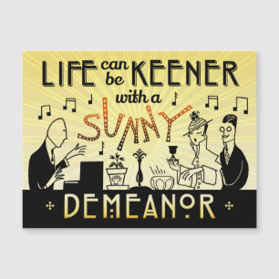 Retro sonniges Verhalten des Kunst-Deko-20s Magnetkarte