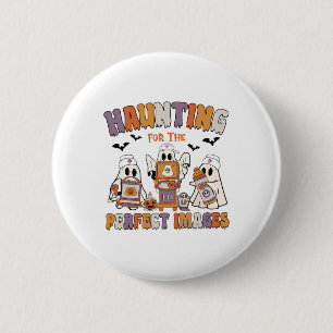 Retro Sonographin Ultrasound Tech Halloween Vascul Button