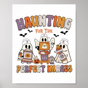 Retro Sonographin Ultrasound Tech Halloween Vascul Poster