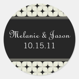 Retro Sophistication Save the Date Stickers