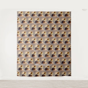 "Retro Soundwave Revival" Wandteppich