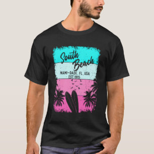 Retro South Beach Miami Florida Fl Souvenirs Gesch T-Shirt