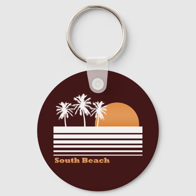 Retro South Beach Schlüsselanhänger (Vorderseite)