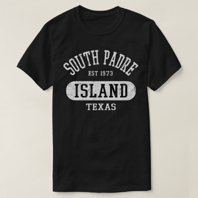 Retro South Padre Island TX Uni Jer gestört T-Shirt (Design vorne)