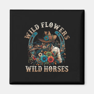 Retro Southern Sunset Cowgirl Wilde Blume - Wild Magnet
