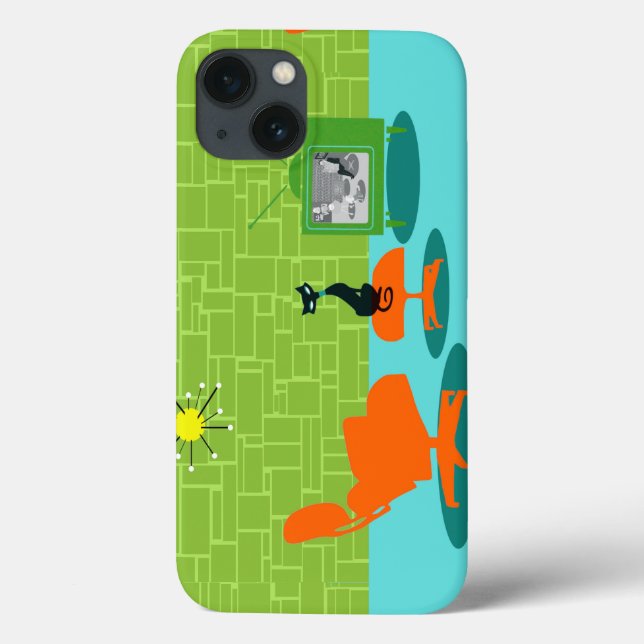 Retro Space Age Kitty iPhone 6 Fall Case-Mate iPhone Hülle (Rückseite)