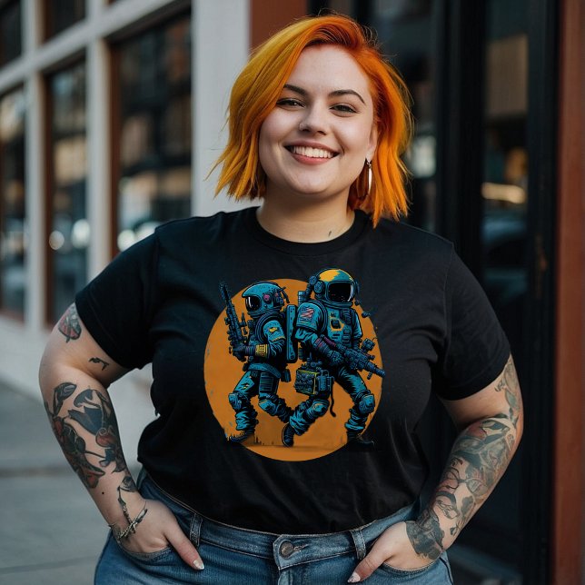 Retro Space Astronauts-Galaxy Rebel Fighter SciFi T-Shirt (This shirt is comfortable enough for everyday wear!)