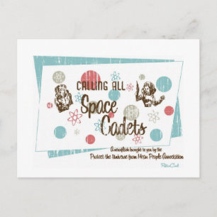 Retro-'Space Cadets'-Postkarte Postkarte