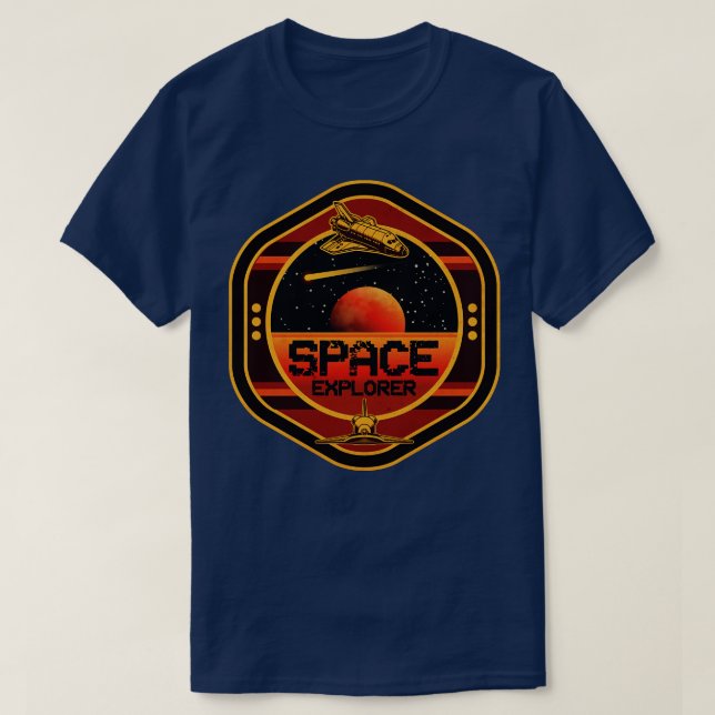 Retro Space Explorer T-Shirt (Design vorne)