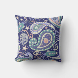 Retro Space Galaxy Paisley Design Kissen