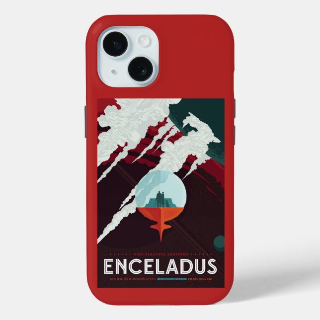 Retro Space Poster Cassini Mission to Saturn Case-Mate iPhone Hülle (Rückseite)