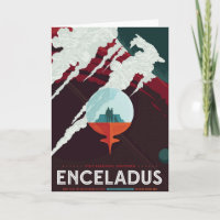 Retro Space Poster Cassini Mission to Saturn