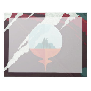 Retro Space Poster Cassini Mission to Saturn Notizblock