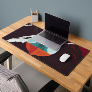 Retro Space Poster Cassini Mission to Saturn Schreibtischunterlage