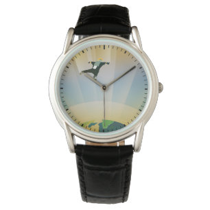 Retro Space Poster - die Schwerkraft einer Super E Armbanduhr