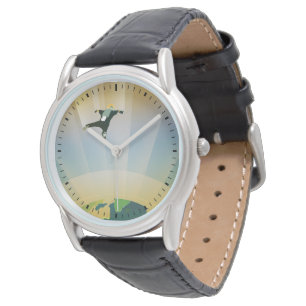 Retro Space Poster - die Schwerkraft einer Super E Armbanduhr