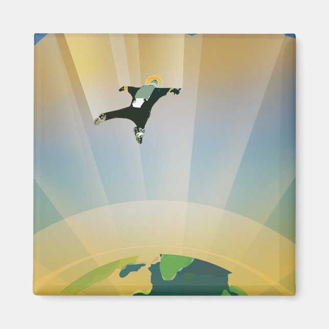 Retro Space Poster - die Schwerkraft einer Super E Magnet (Vorne)