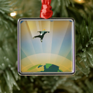 Retro Space Poster - die Schwerkraft einer Super E Ornament Aus Metall