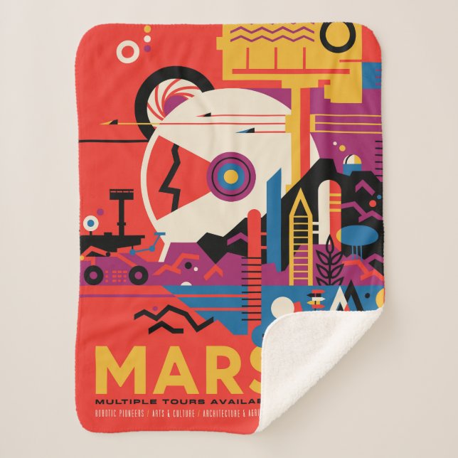 Retro Space Poster - Mars Exploration Program. Sherpadecke (Vorderseite)