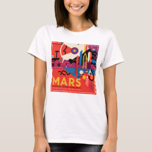 Retro Space Poster - Mars Exploration Program. T-Shirt