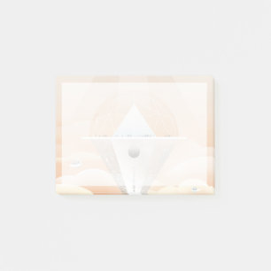 Retro Space Poster Observatory im Sonnensystem Post-it Klebezettel